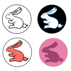 Vector set of cute pet logos, cartoon style
