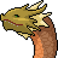 Obraz premium vector pixel art monster head
