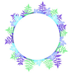Tropical party invitation with palm leaves. Vector