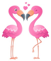 Valentine flamingos topic image 1