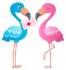 Valentine flamingos topic image 3
