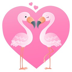 Valentine flamingos topic image 4