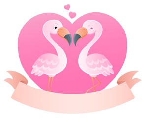 Valentine flamingos topic image 5
