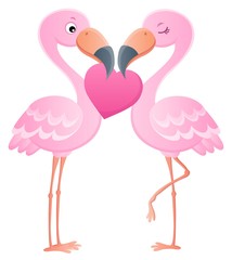Valentine flamingos topic image 7