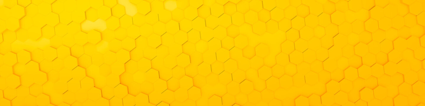 yellow hexagon background © magann