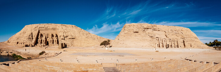 Great temples of Abu Simbel panoramic view - 243470422