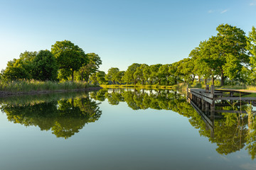 Fototapeta premium Amazing view of the Gota canal in evening sunlight