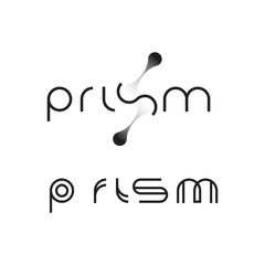 Prism logo, monogram, vector