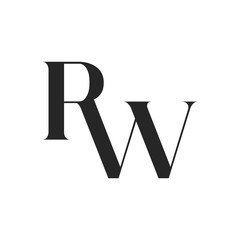 RW logo, monogram, vector