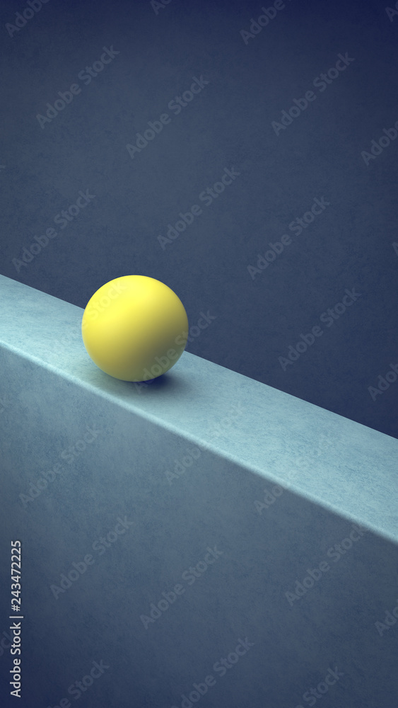 Poster abstract background with geometric shapes and sphere in the center. 3d illustration. architecture wa