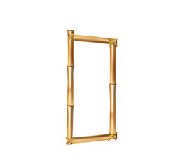 Bamboo alphabet letter D isolated on white background