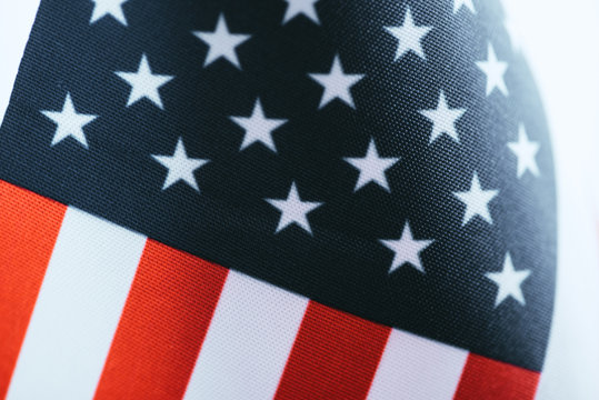 close up of american flag with stars and srtipes