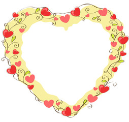 romantic decorative abstract frame