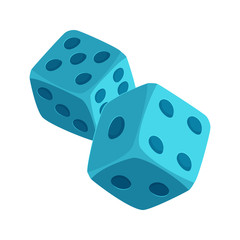 Dice icon.Cartoon illustration.