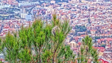 Beautiful panoramas of European cities. Barcelona, ​​Spain