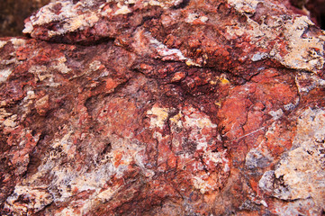 Red sedimentary rock texture background.