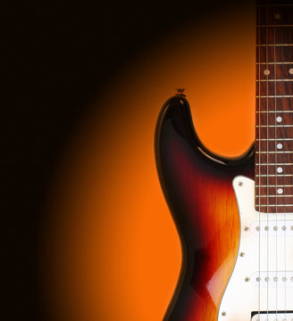 electricguitar isolated on gradient background