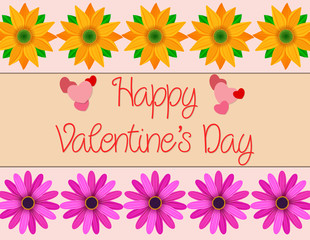 Valentine's day background with hearts. Vector illustration - Vector