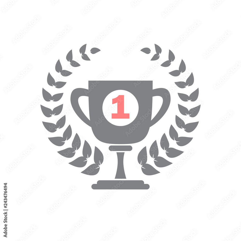 Poster business award icon on white background for graphic and web design, modern simple vector sign. inter