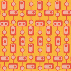 Seamless geometric pattern, retro style, textile and background