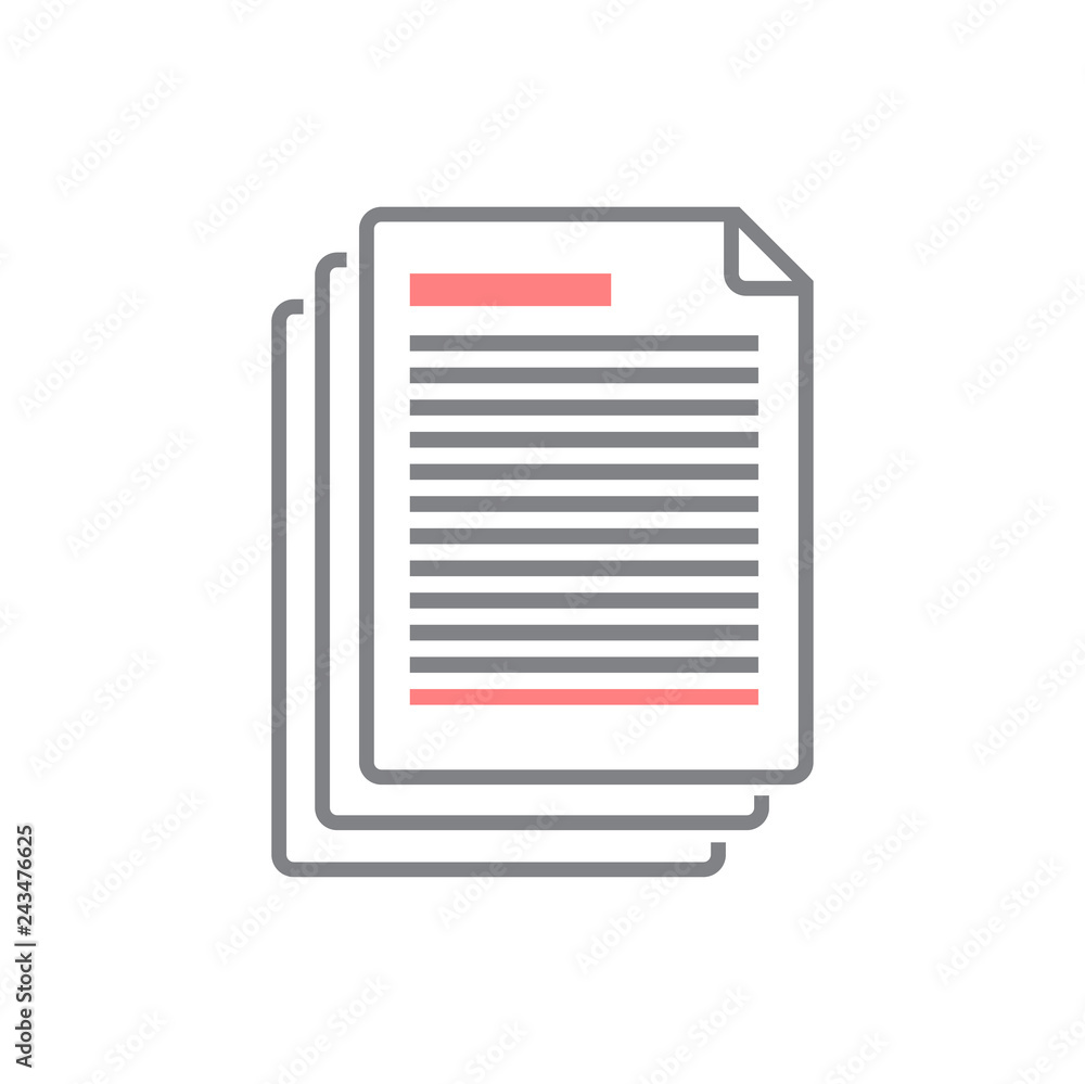 Poster business document icon on white background for graphic and web design, modern simple vector sign. in