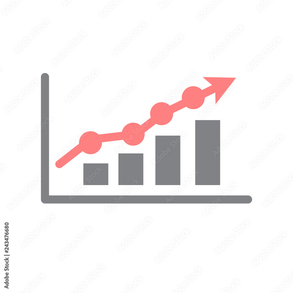 Poster business diagram presentation icon on white background for graphic and web design, modern simple vec