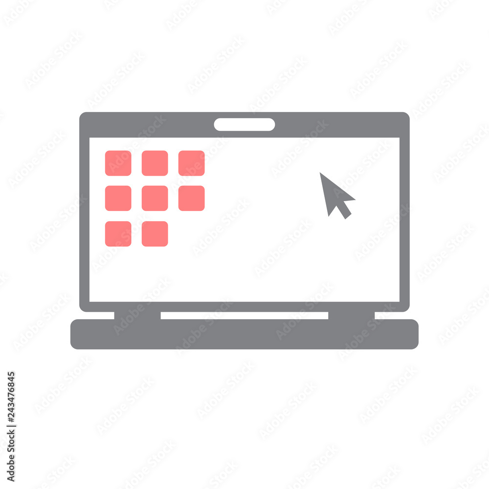 Poster business it solution icon on white background for graphic and web design, modern simple vector sign.
