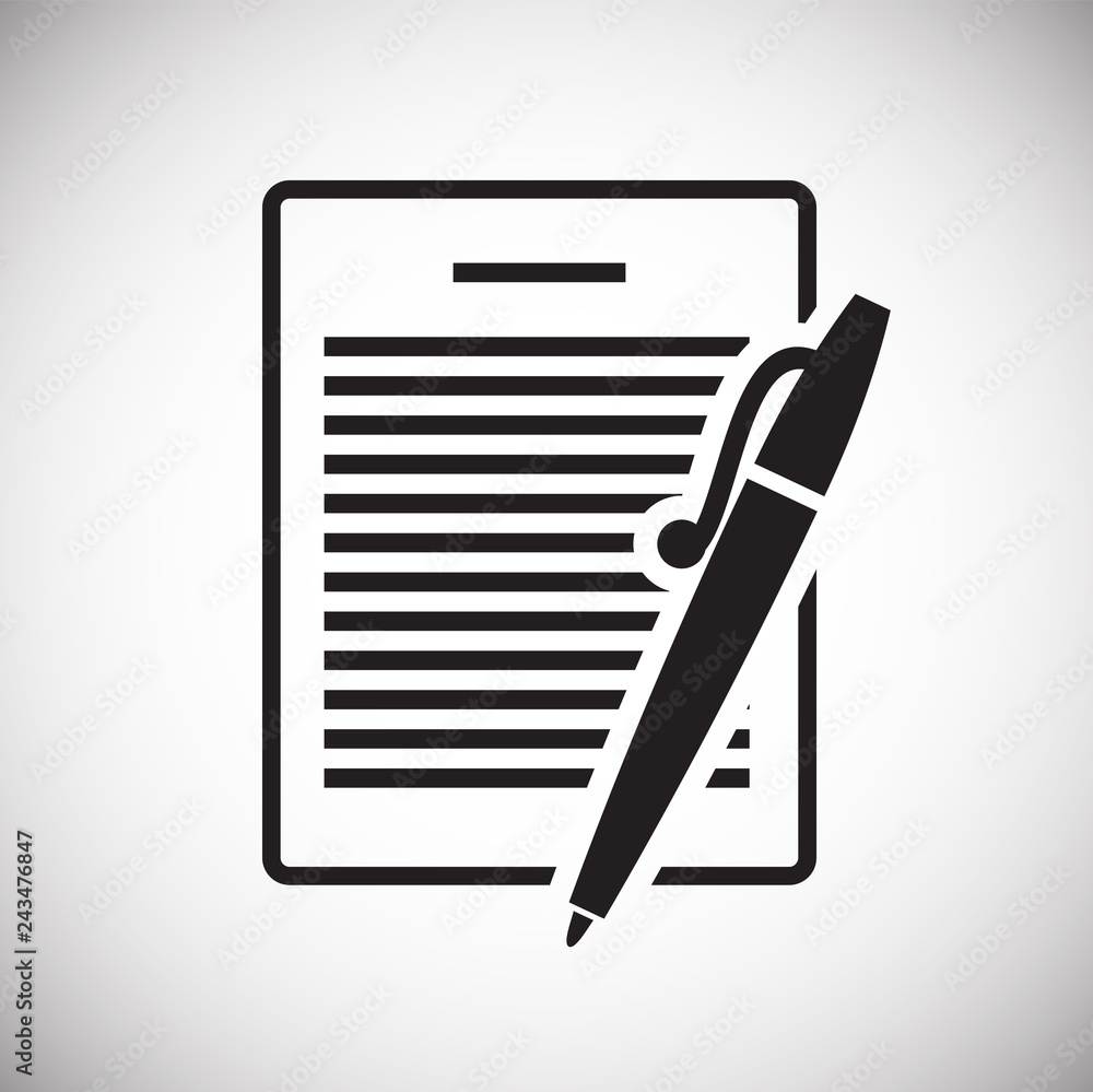 Poster business document icon on white background for graphic and web design, modern simple vector sign. in