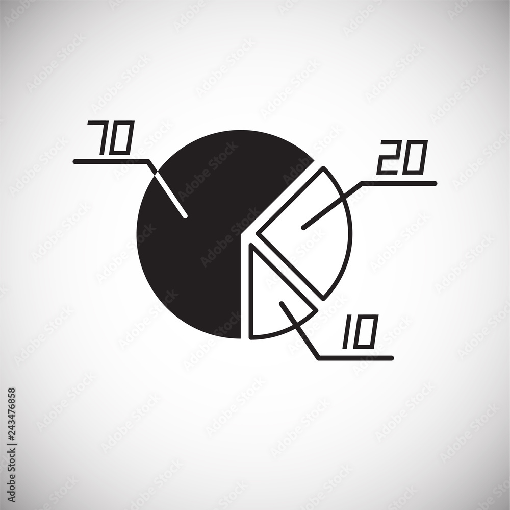 Poster business diagram presentation icon on white background for graphic and web design, modern simple vec