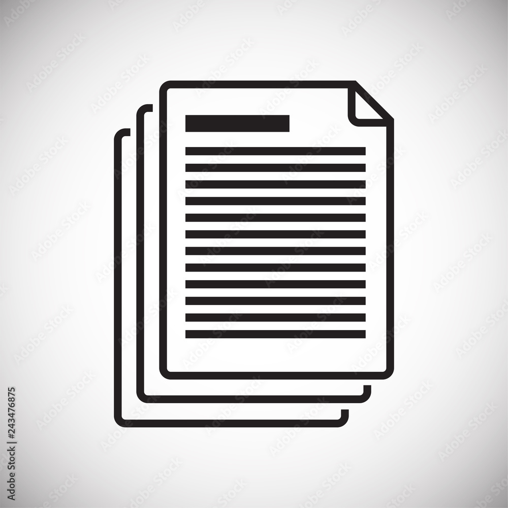 Poster business document icon on white background for graphic and web design, modern simple vector sign. in
