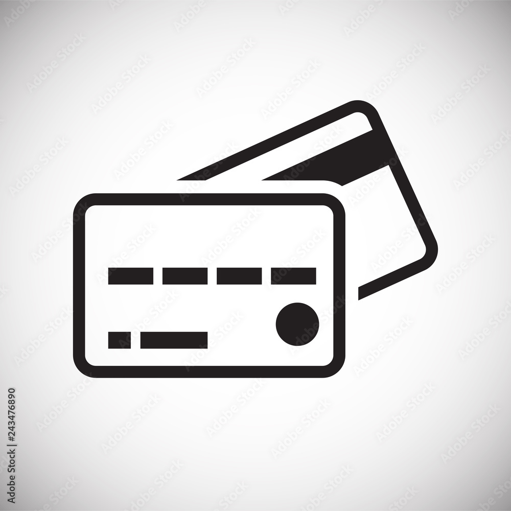 Poster business plastic card icon on white background for graphic and web design, modern simple vector sign