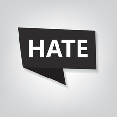 hate word on a speech bubble