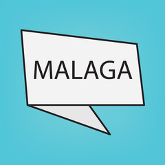 Malaga word on a sticker- vector illustration