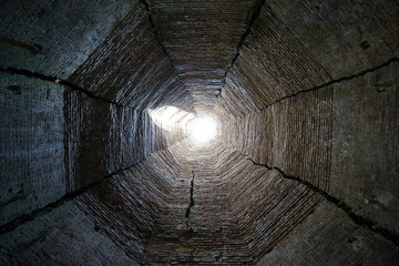 Kampong Thom, Cambodia-January 12, 2019: Octagonal Tower at Prasat Yeah Puon in Sambor Prei Kuk in Cambodia
