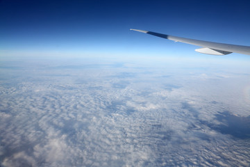 Fototapeta premium Wing of airplane 