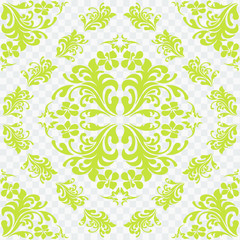Damask seamless floral background pattern. Vector illustration