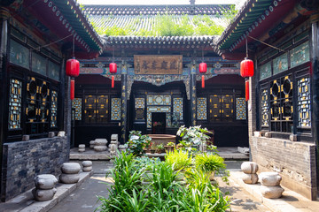 Aug 2013 - Pingyao, Shanxi province, China - One of the courtyards of Ri Sheng Chang, the oldest bank in the world in Pingyao Ancient City. Pingyao is a UNESCO World Heritage Site