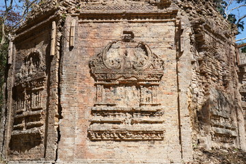 Kampong Thom, Cambodia-January 12, 2019: A temple called S10 at Prasat Yeah Puon in Sambor Prei Kuk...