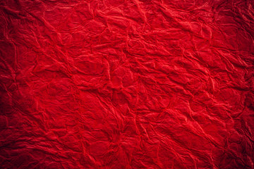 Background of wrinkled red crumpled paper.