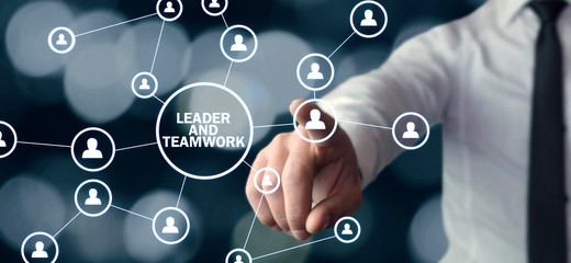 Leader and Teamwork. Business Concept