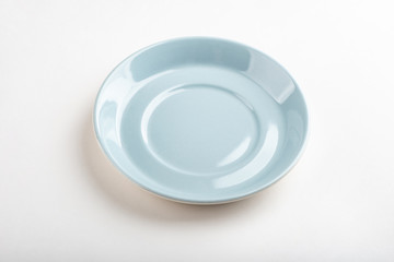 Blue ceramic tea plate