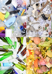 recycling plastic,papper,glass and organic
