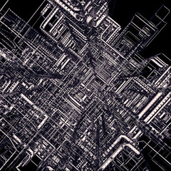 Complex Pipe System. Industrial Background