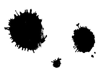 Black ink blot set