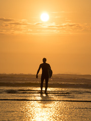 Sunset surfing time