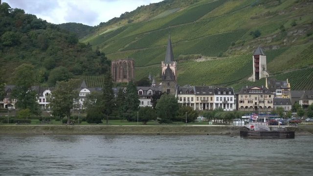 Bacharach village on Rhine River, Germany