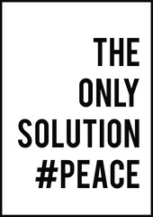 Peace text,slogan in vector. Peace on aleppo text.Peace on earth.