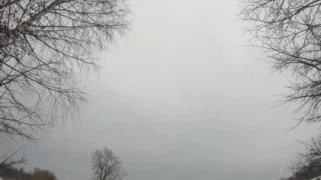 Bridge in winter overcast day.