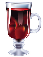 Glass of mulled wine