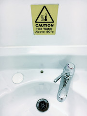 Hot water warning